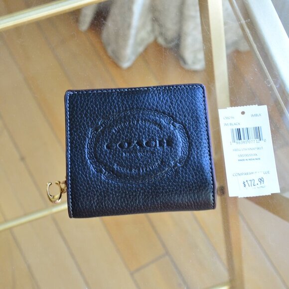 Coach CM216 SNAP WALLET WITH COACH HERITAGE - Picture 1 of 12